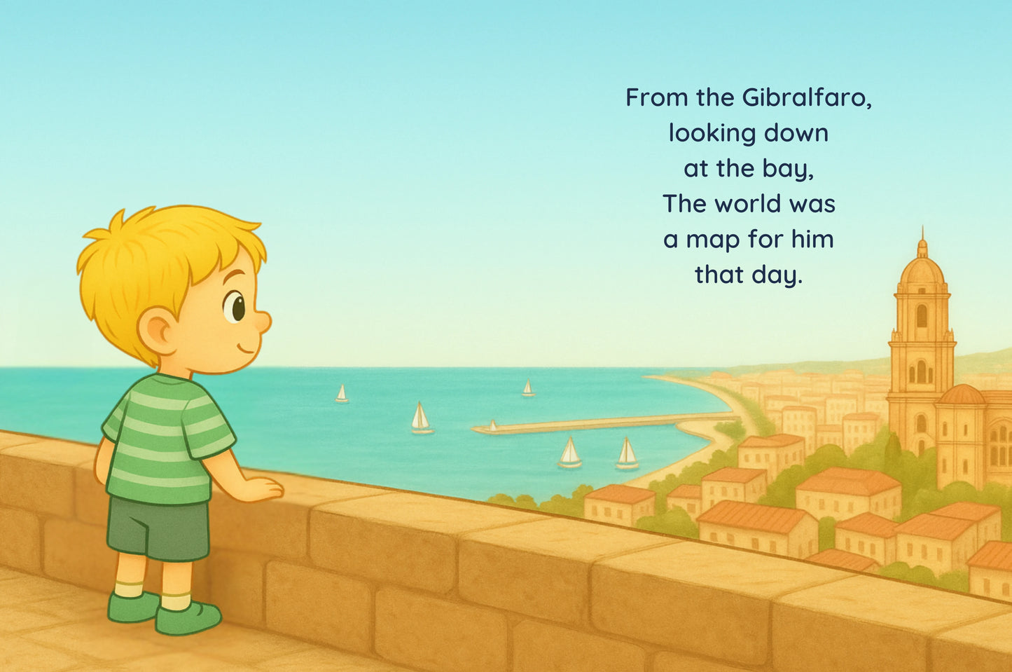 My First Trip to Málaga – Boy | Light Skin, Blonde Hair