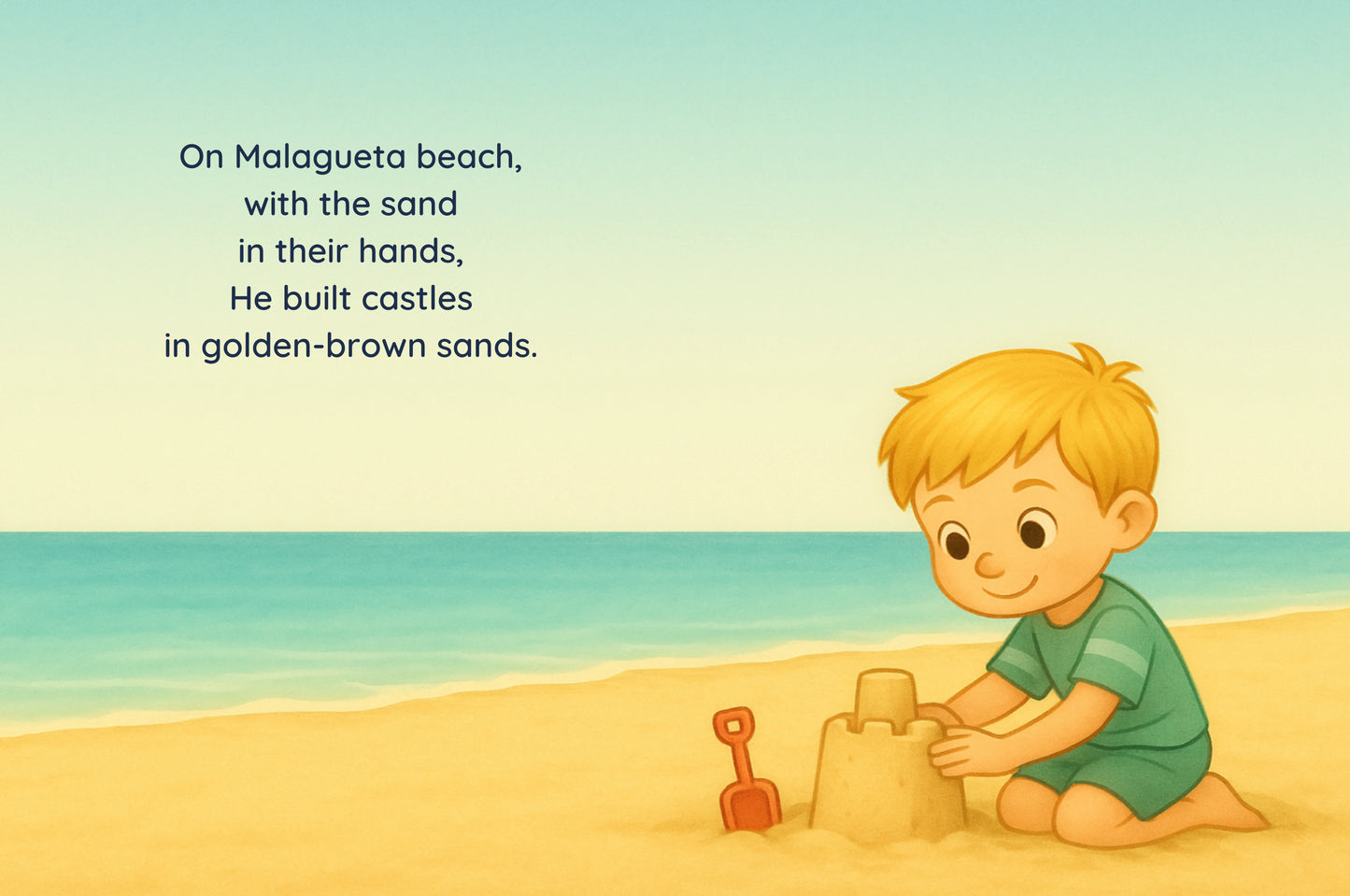 My First Trip to Málaga – Boy | Light Skin, Blonde Hair
